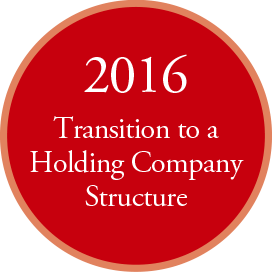 2016 Transition to a Holding Company Structure