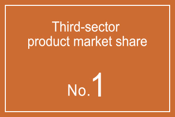 Third-sector product market share No.1