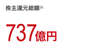 株主還元総額※ 737億円