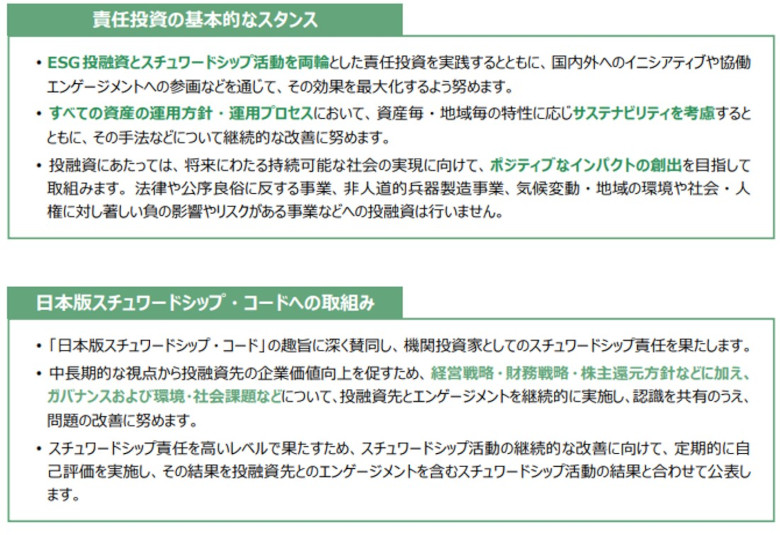 責任投資の基本方針