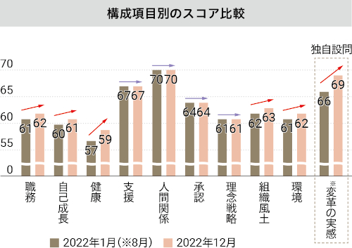 構成項目別のスコア比較